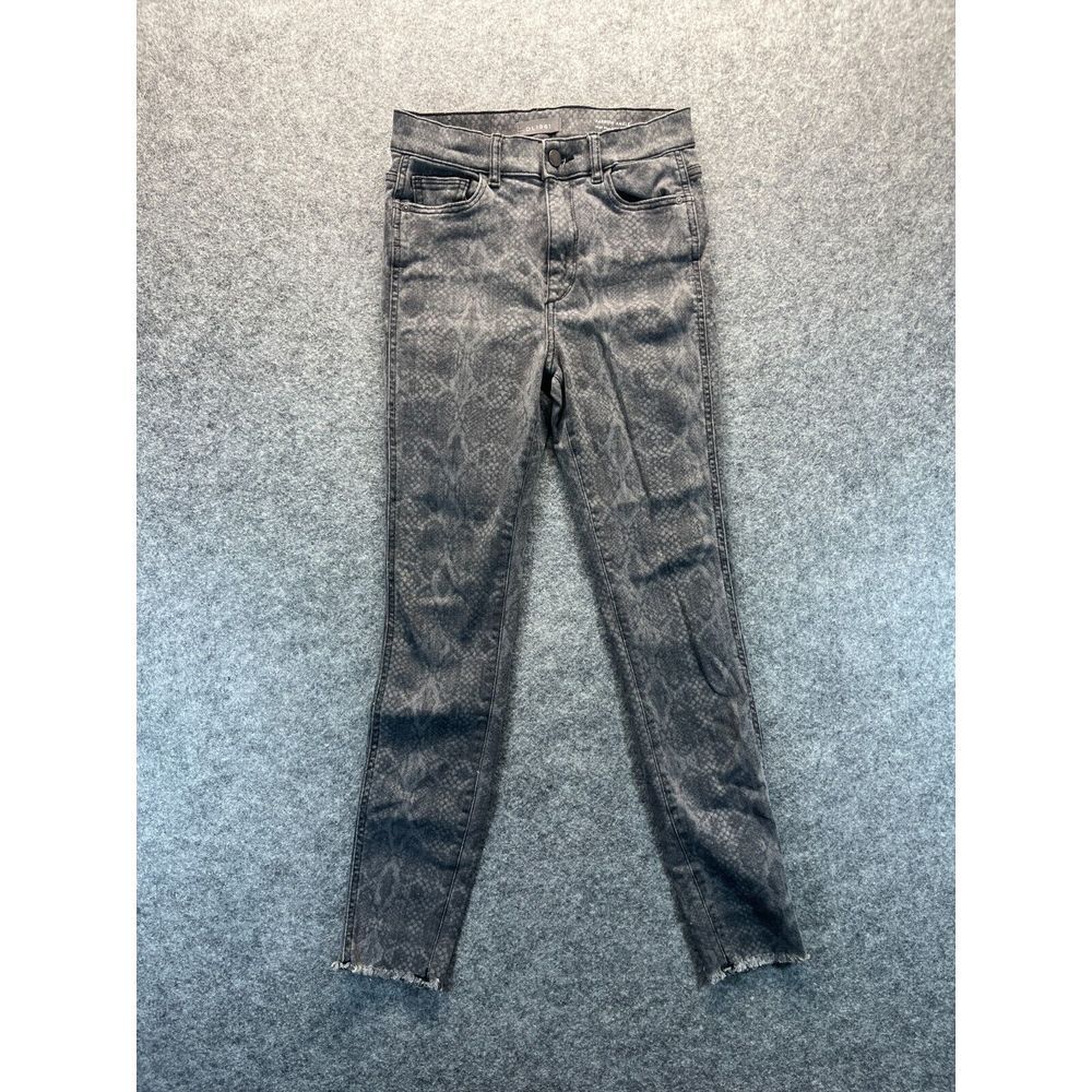 DL1961 Jeans Women's 27 Farrow Ankle High Rise Instasculpt Skinny Gray Pattern